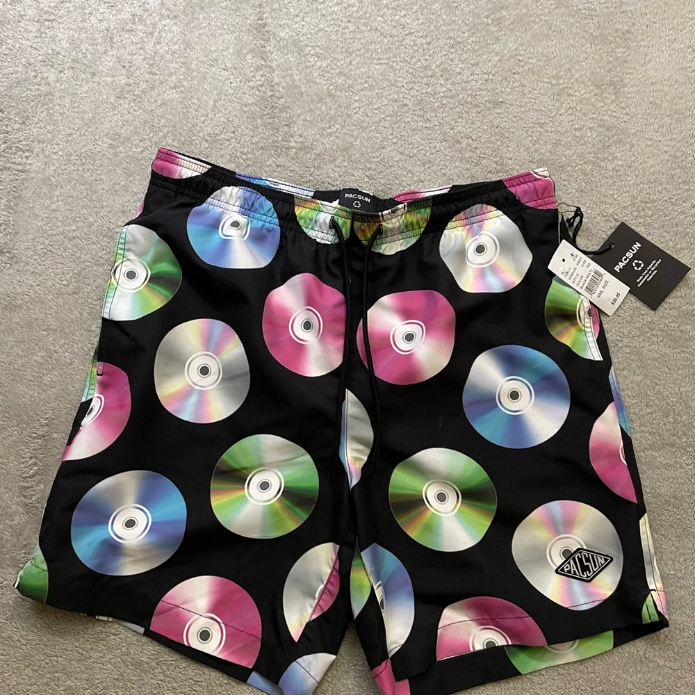 Colorful CD Print Pacsun Swimsuit